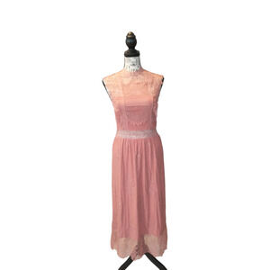 Express Dress Dusty Rose Lace Medium Overlay Special Occasion Delicate Beautiful